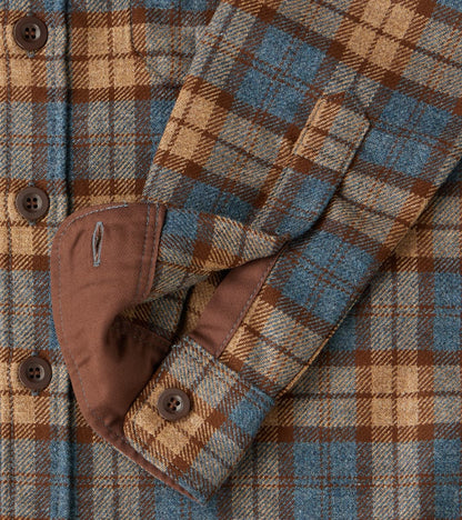 DR 434-TBC - CPO Shirt - Fox Brothers® Wool Tuscan Brown Check Twill Flannel