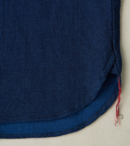 417-IND - Short Sleeved Work Shirt - 5oz Double Gauze Indigo Cloth