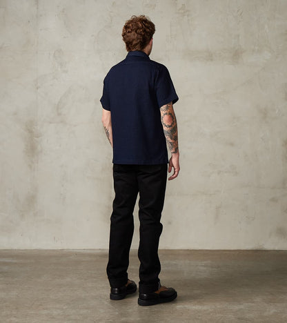 445-IND - Mechanic Short Sleeve Shirt - 10oz Indigo Dobby Cloth