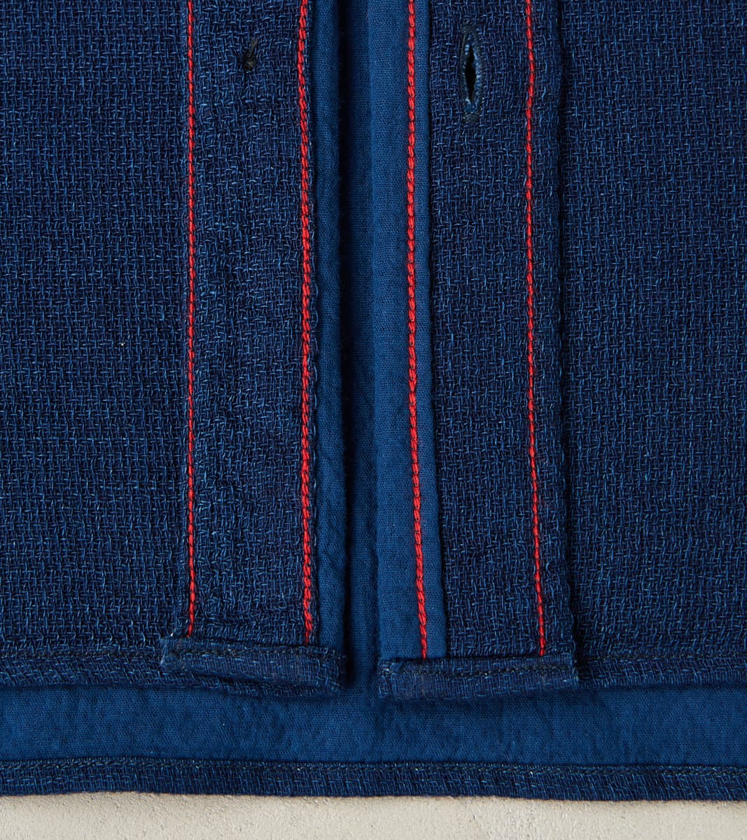 417-IND - Short Sleeved Work Shirt - 5oz Double Gauze Indigo Cloth