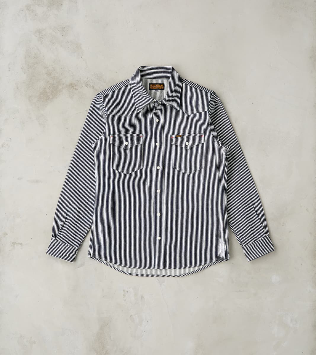 Iron Heart 07-IND - Western - 12oz Indigo Hickory Stripe Twill