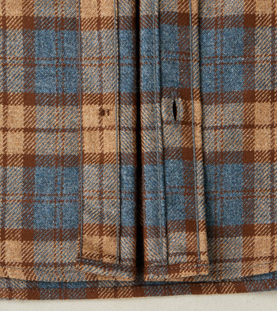 DR 434-TBC - CPO Shirt - Fox Brothers® Wool Tuscan Brown Check Twill Flannel
