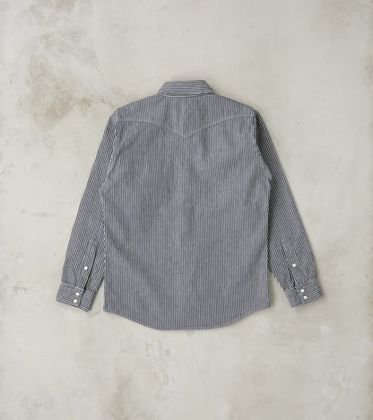 07-IND - Western - 12oz Indigo Hickory Stripe Twill