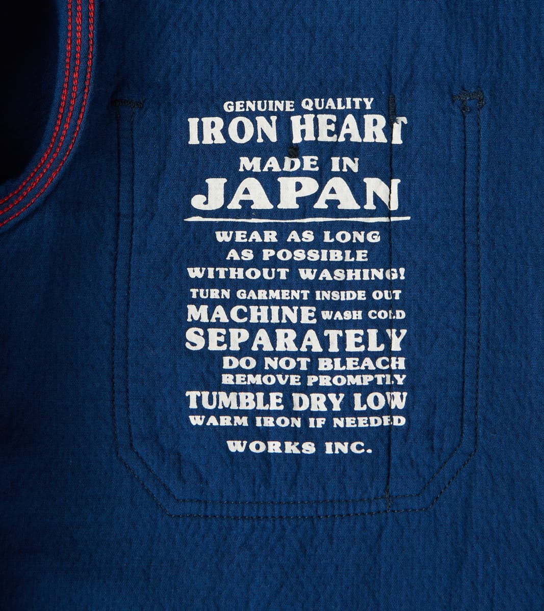 417-IND - Short Sleeved Work Shirt - 5oz Double Gauze Indigo Cloth