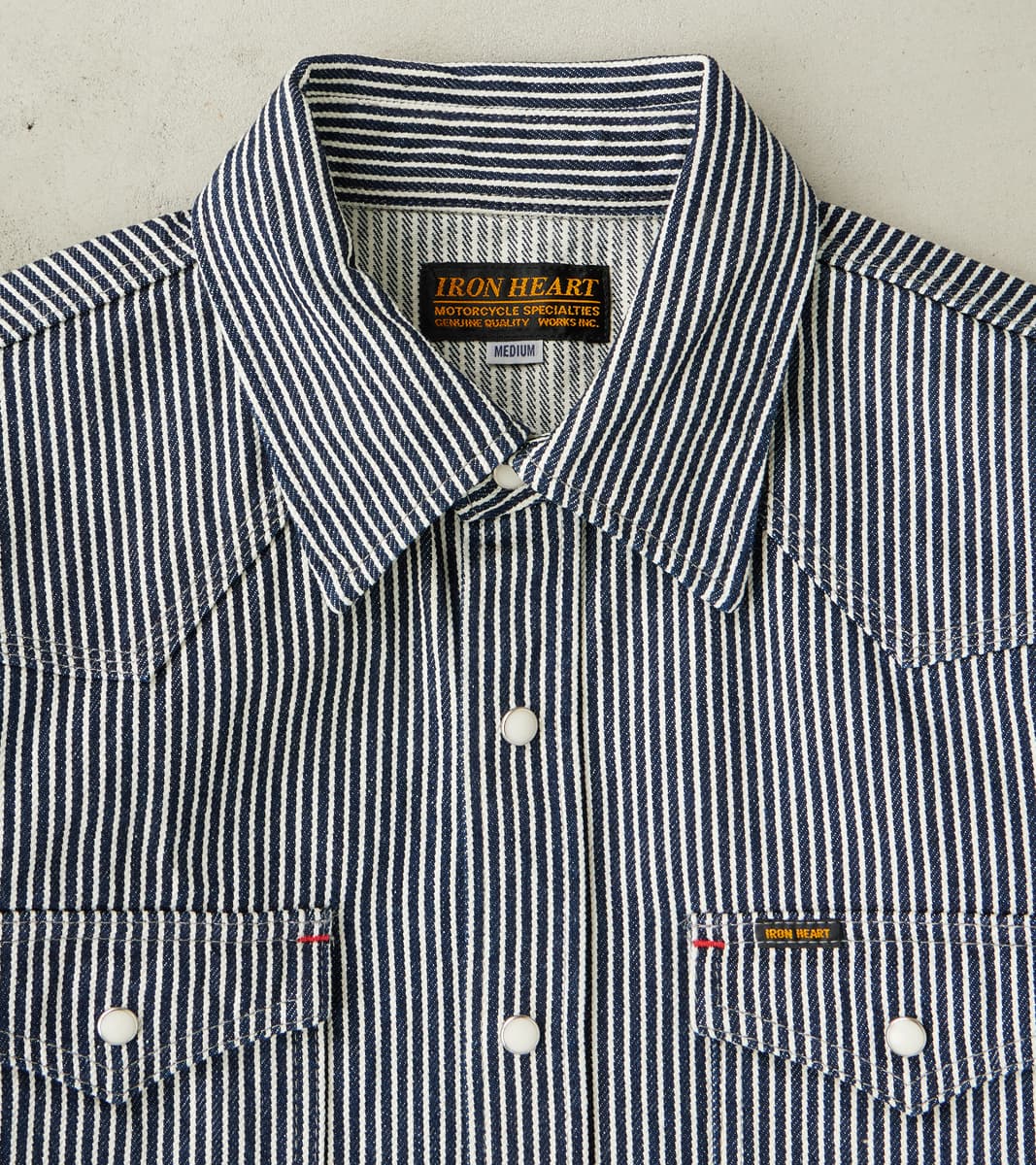 07-IND - Western - 12oz Indigo Hickory Stripe Twill