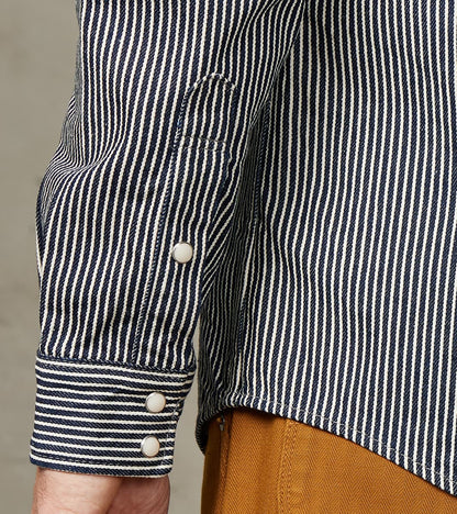 07-IND - Western - 12oz Indigo Hickory Stripe Twill
