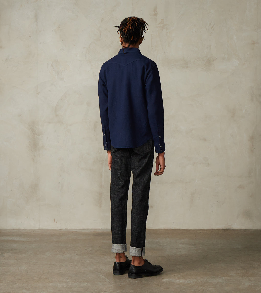 413-IND - Western - 5oz Selvedge Indigo Dobby Cloth