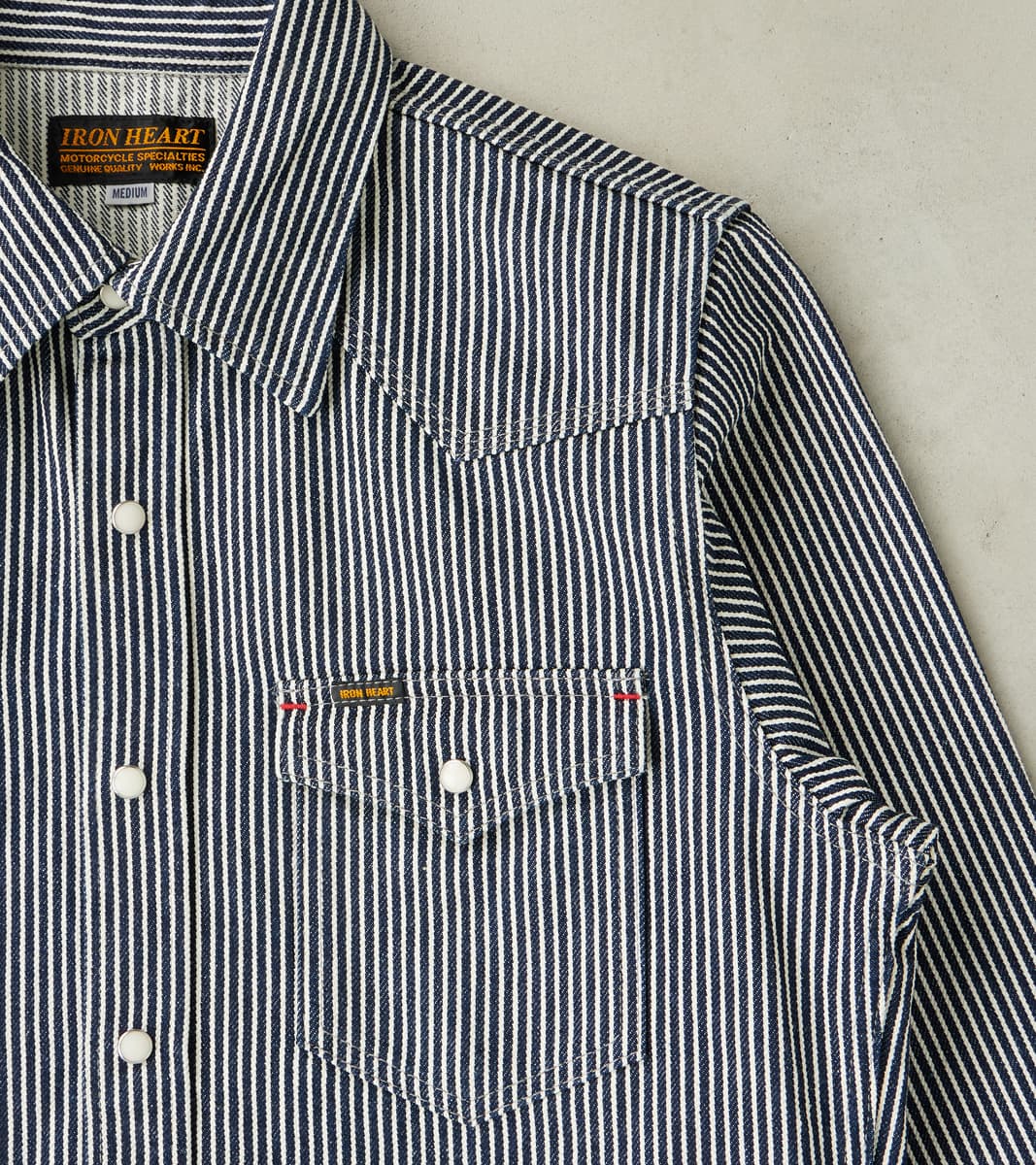 07-IND - Western - 12oz Indigo Hickory Stripe Twill