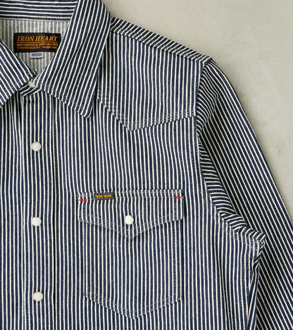 07-IND - Western - 12oz Indigo Hickory Stripe Twill