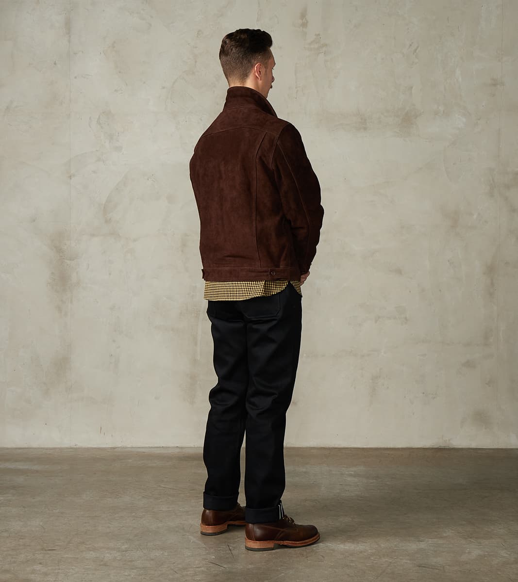 49J-BRN - Modified Type III - Brown Split Steer Roughout Leather