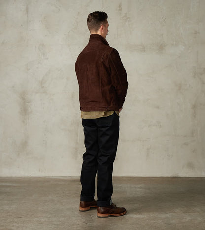 49J-BRN - Modified Type III - Brown Split Steer Roughout Leather