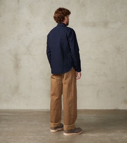 443-IND - Work Shirt - 7oz Indigo Cotton Linen Chambray