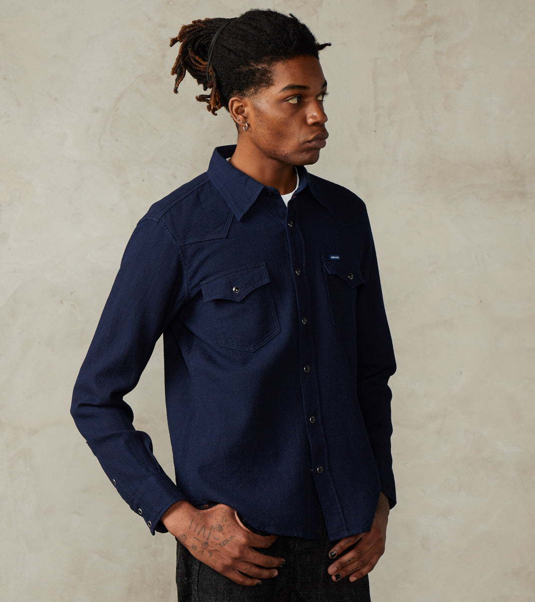 Iron Heart 413-IND - Western - 5oz Selvedge Indigo Dobby Cloth
