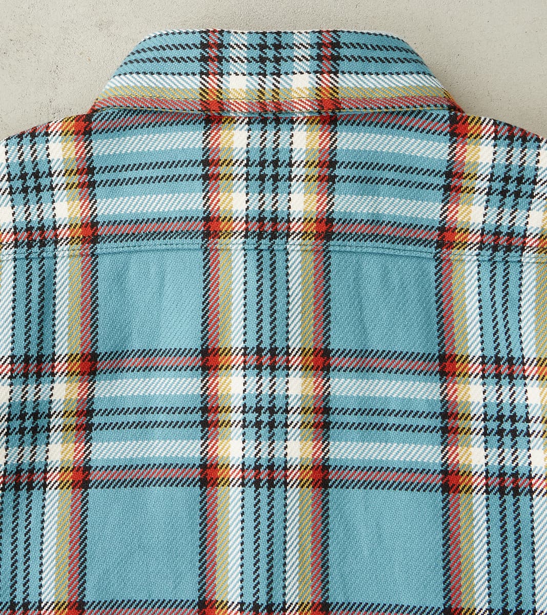 442-SAX - Work Shirt - 9oz Selvedge Flannel Sax Blue Check