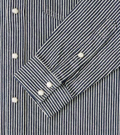 07-IND - Western - 12oz Indigo Hickory Stripe Twill