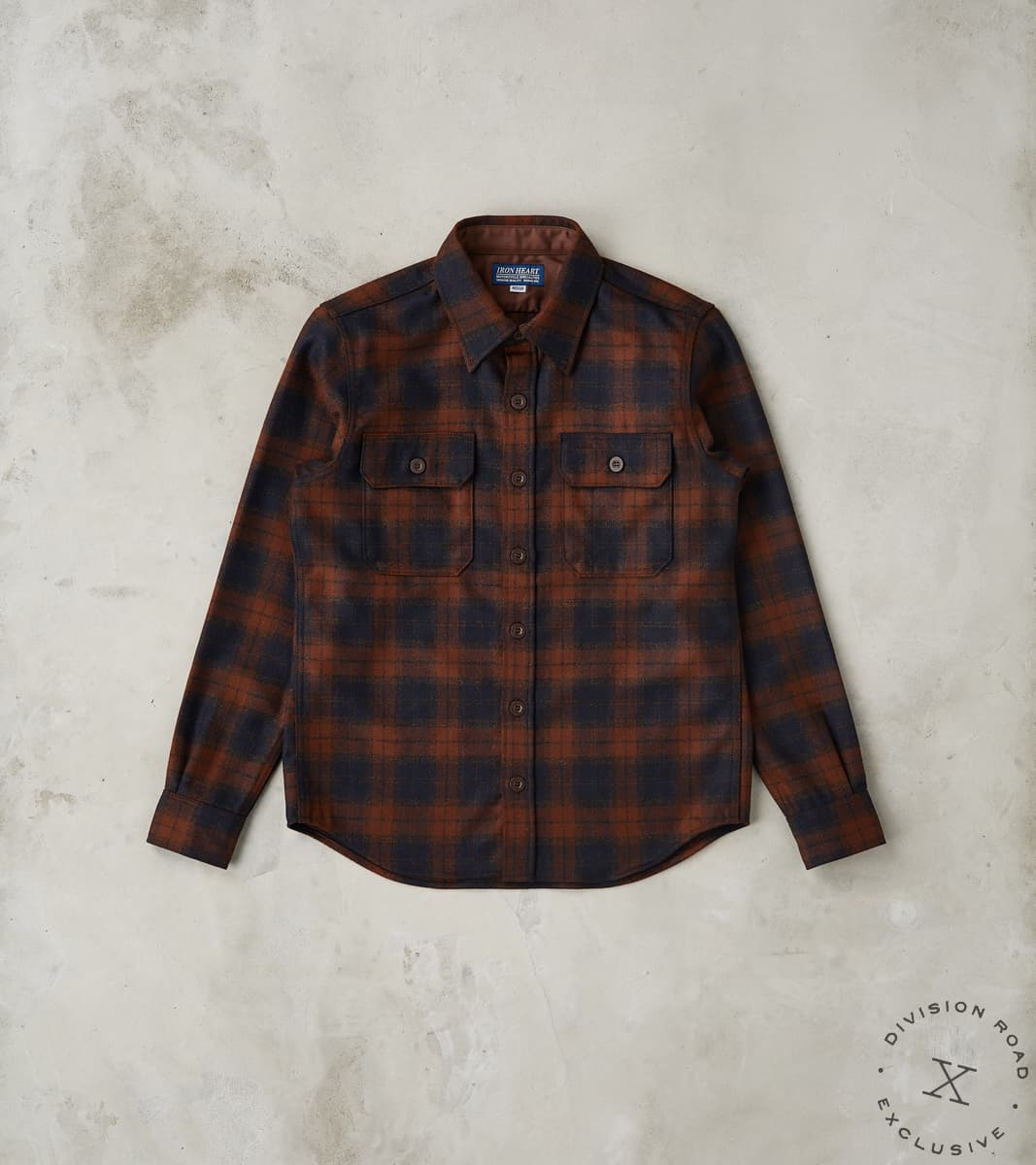 Iron Heart x Division Road 434-BOT - CPO Shirt - Fox Brothers® Wool Bo…