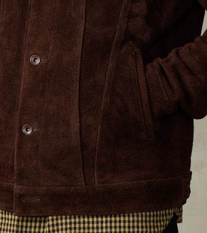 49J-BRN - Modified Type III - Brown Split Steer Roughout Leather