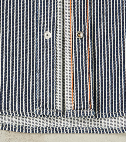 07-IND - Western - 12oz Indigo Hickory Stripe Twill