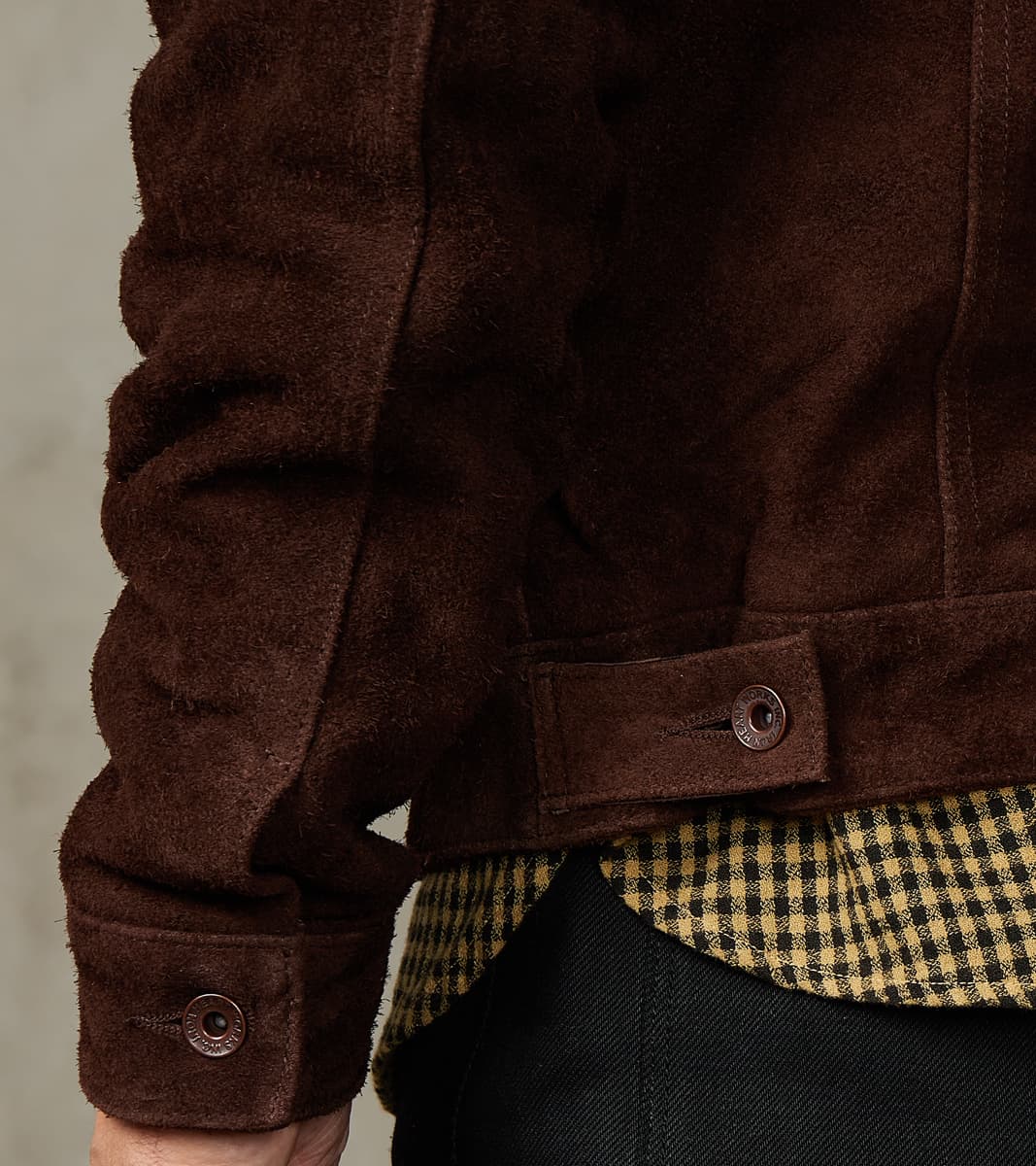 49J-BRN - Modified Type III - Brown Split Steer Roughout Leather