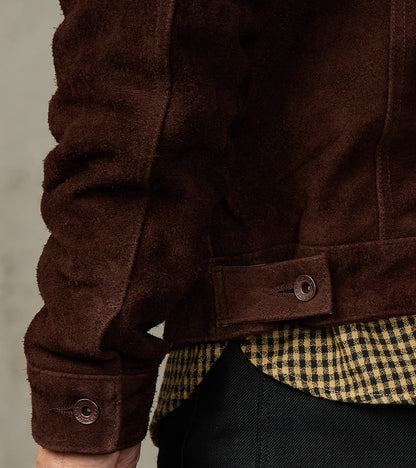 49J-BRN - Modified Type III - Brown Split Steer Roughout Leather