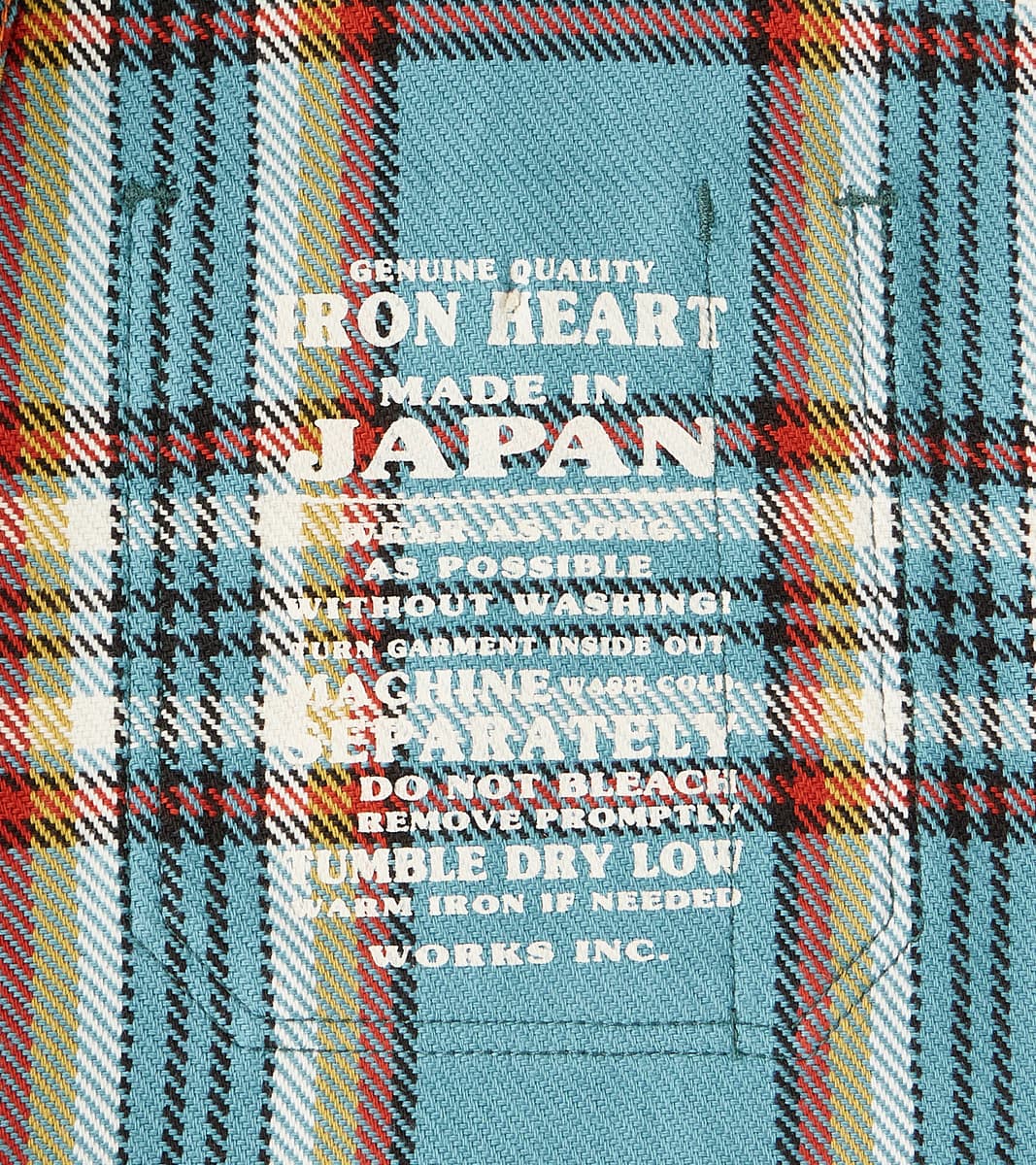 442-SAX - Work Shirt - 9oz Selvedge Flannel Sax Blue Check