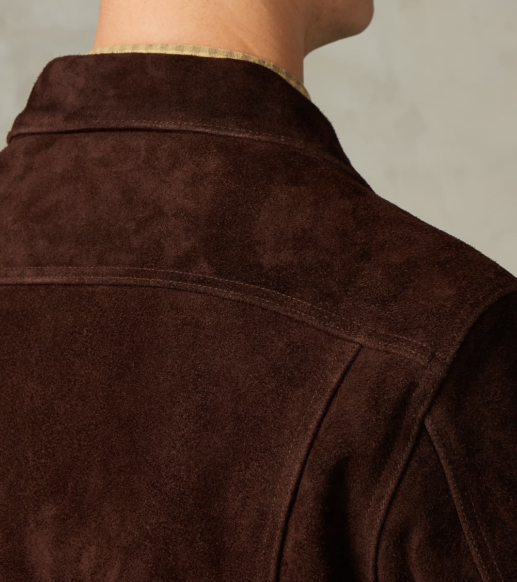 49J-BRN - Modified Type III - Brown Split Steer Roughout Leather