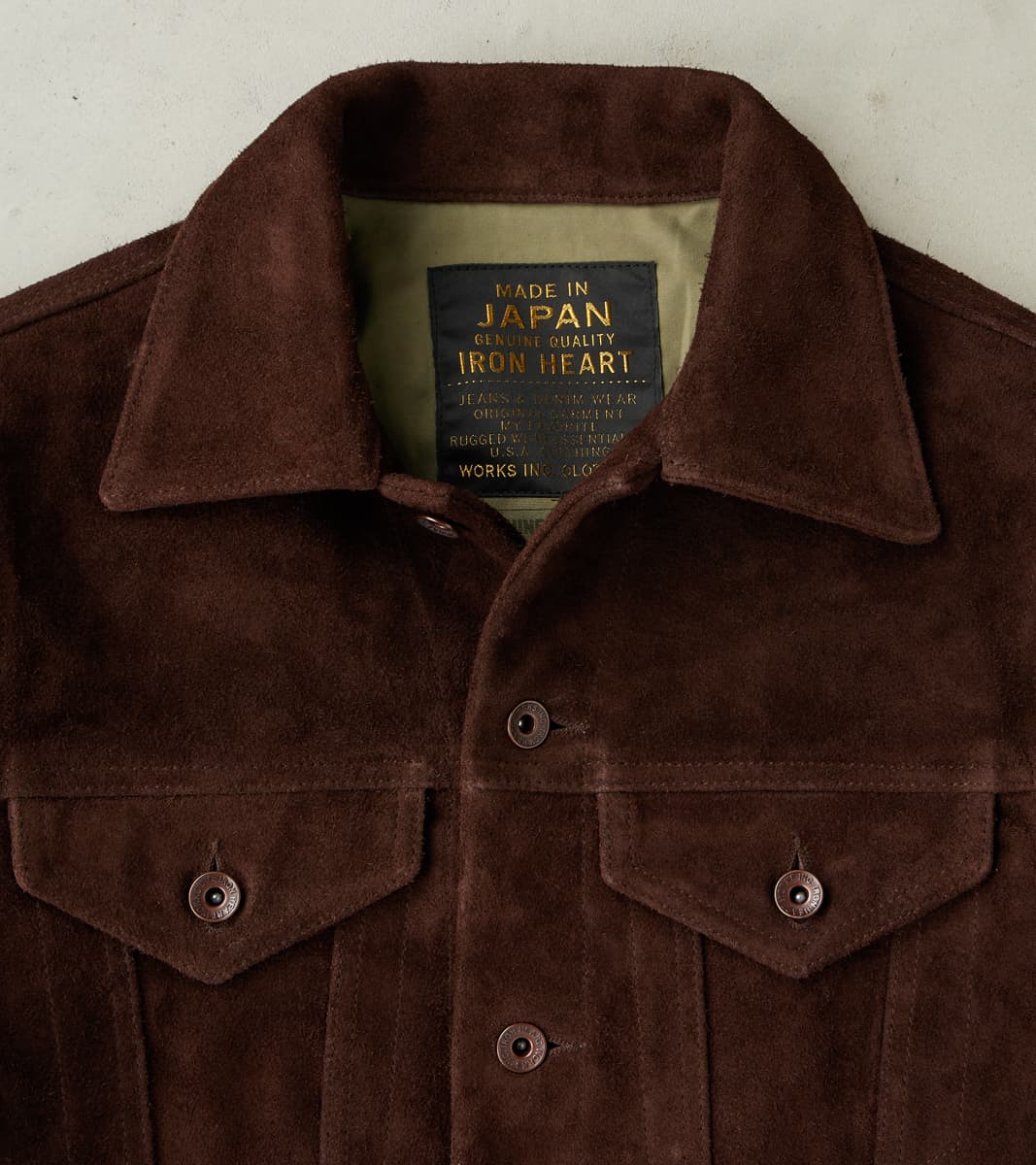 49J-BRN - Modified Type III - Brown Split Steer Roughout Leather