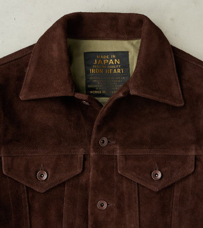 49J-BRN - Modified Type III - Brown Split Steer Roughout Leather