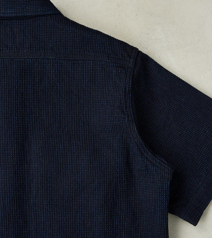 445-IND - Mechanic Short Sleeve Shirt - 10oz Indigo Dobby Cloth