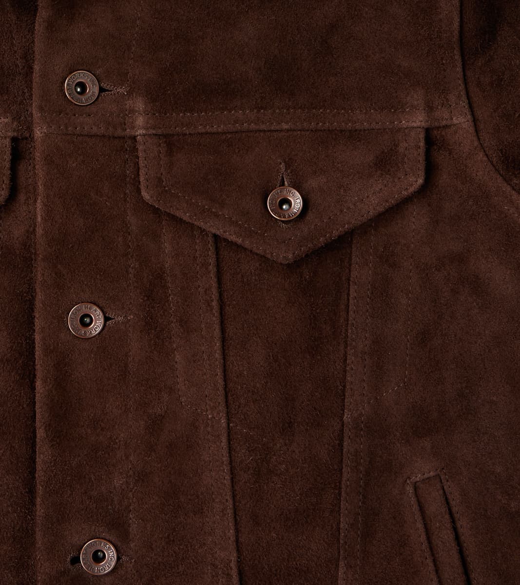 49J-BRN - Modified Type III - Brown Split Steer Roughout Leather