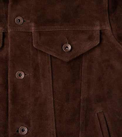 49J-BRN - Modified Type III - Brown Split Steer Roughout Leather
