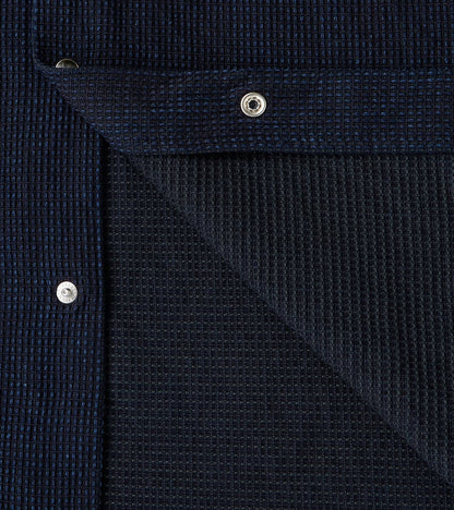 445-IND - Mechanic Short Sleeve Shirt - 10oz Indigo Dobby Cloth