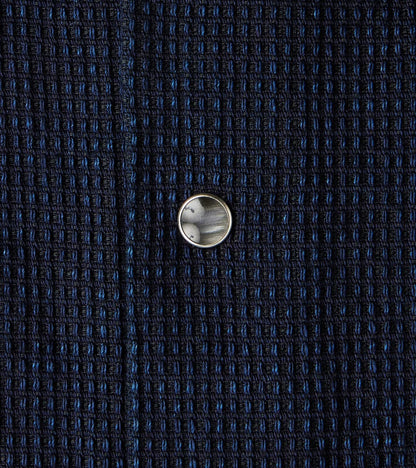 445-IND - Mechanic Short Sleeve Shirt - 10oz Indigo Dobby Cloth