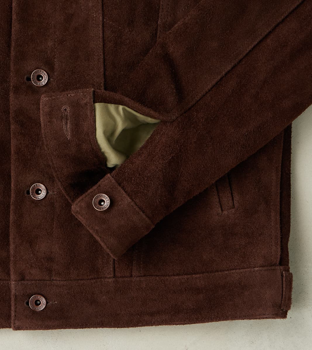 49J-BRN - Modified Type III - Brown Split Steer Roughout Leather