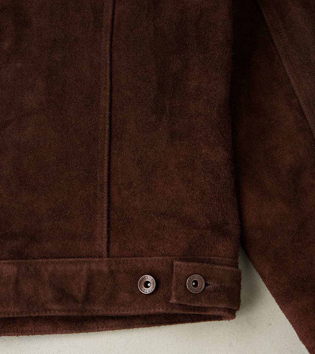 49J-BRN - Modified Type III - Brown Split Steer Roughout Leather