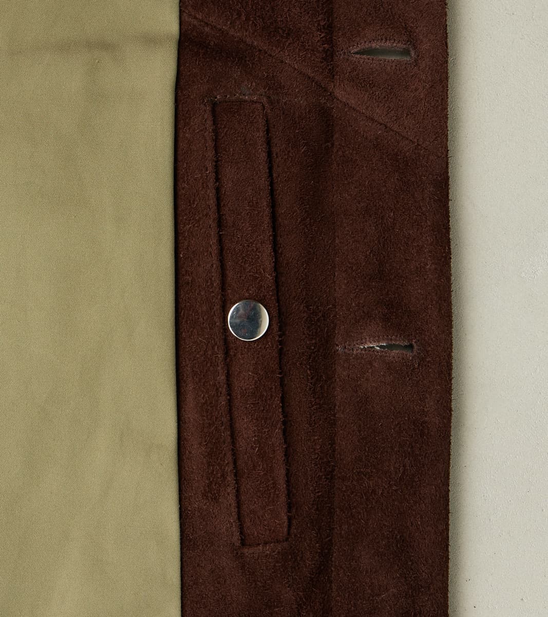 49J-BRN - Modified Type III - Brown Split Steer Roughout Leather