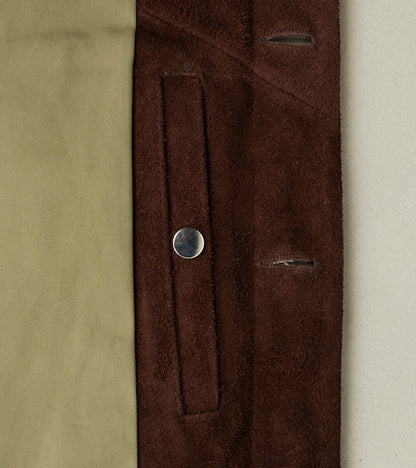 49J-BRN - Modified Type III - Brown Split Steer Roughout Leather