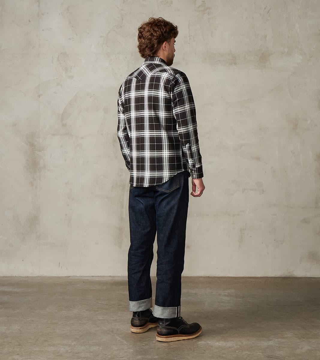439-BLK - Western - 9oz Selvedge Flannel Black Check