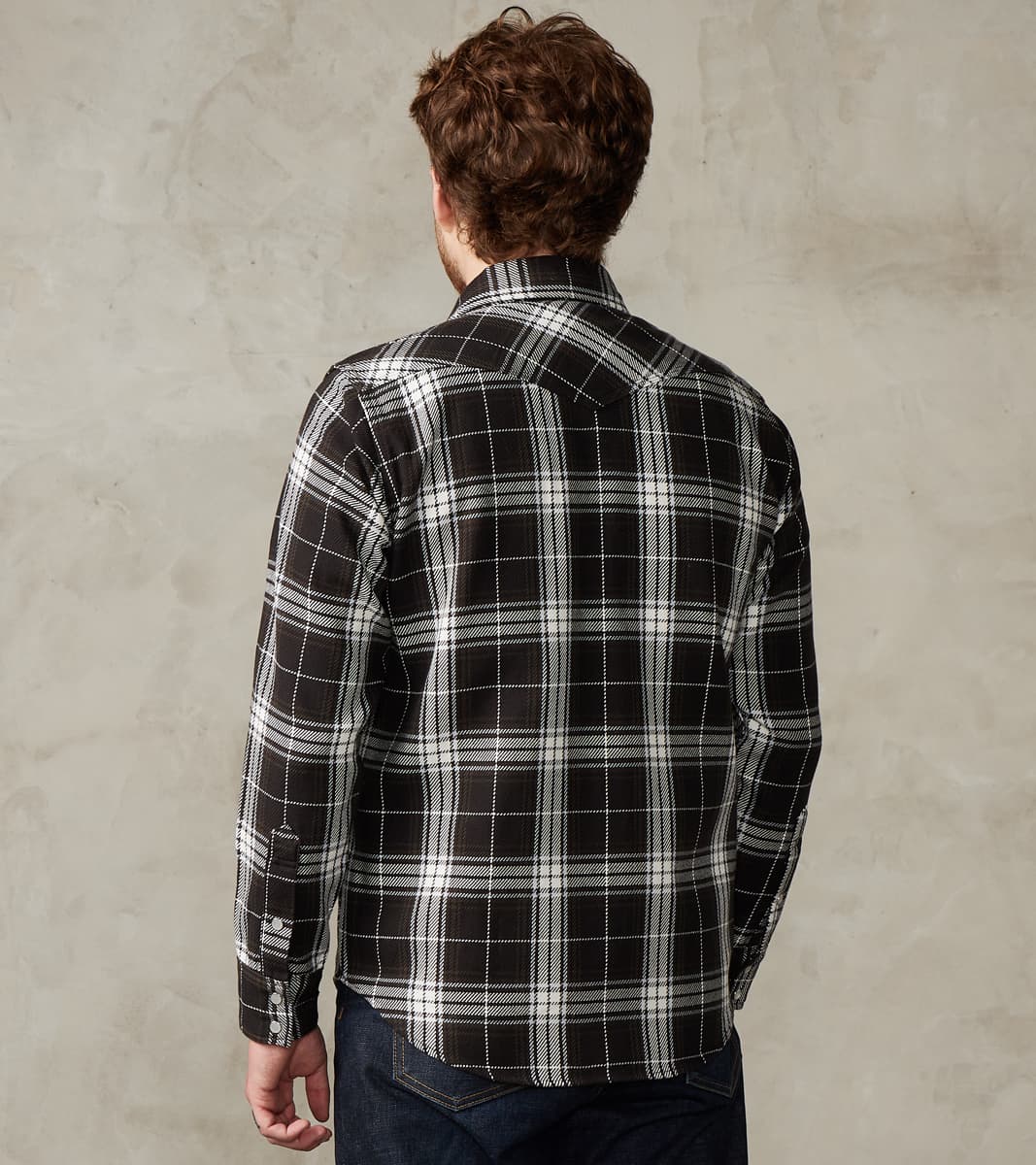 439-BLK - Western - 9oz Selvedge Flannel Black Check