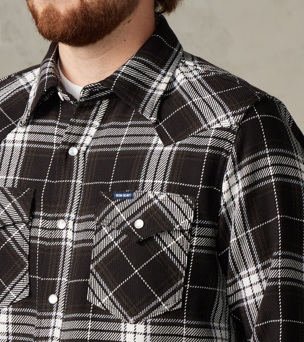 439-BLK - Western - 9oz Selvedge Flannel Black Check