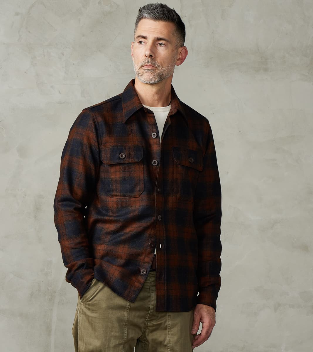 Iron Heart x Division Road 434-BOT - CPO Shirt - Fox Brothers® Wool Bo…