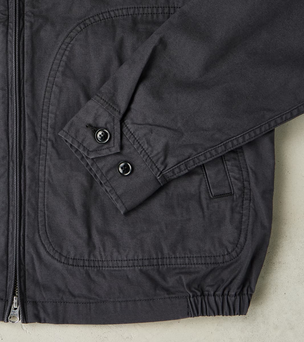 165J-BLK - Drizzler Jacket -  6.2oz Black Serge Twill