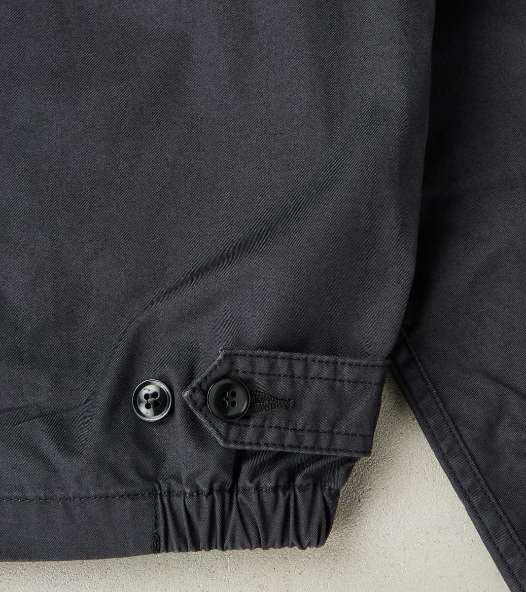 165J-BLK - Drizzler Jacket -  6.2oz Black Serge Twill