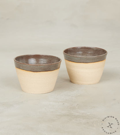 The Fields Artisan Hand Thrown Stoneware Everyday Mug - Sandstone & Graphite