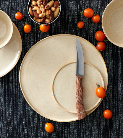The Fields Artisan Hand Thrown Stoneware Fold Mug - Sandstone & Graphite
