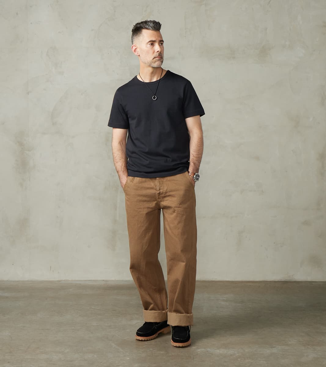 215 Good Originals - 7.2oz Loopwheeled 2-Thread T-Shirt - 98 Charcoal