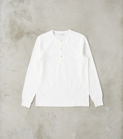 2M06 Good Originals - 6.8oz Vintage Machine 2-Thread Henley - 01 White