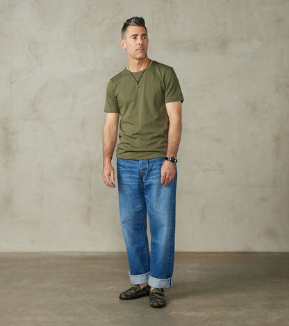1950s Good Originals - 4.6oz Loopwheeled 1-Thread T-Shirt - 40 Army