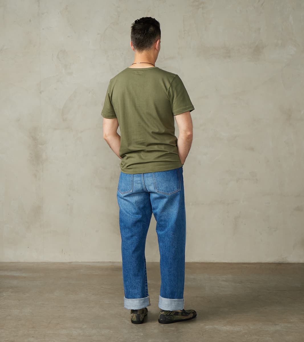 1950s Good Originals - 4.6oz Loopwheeled 1-Thread T-Shirt - 40 Army
