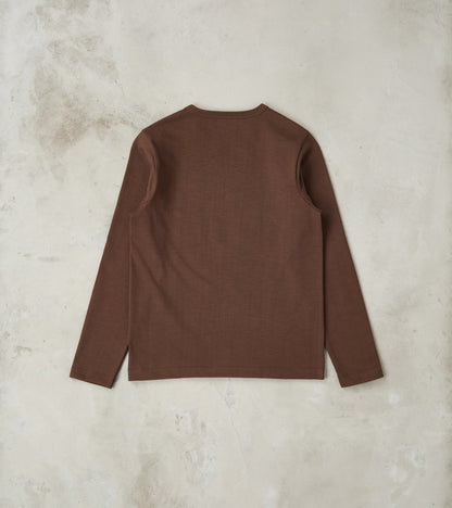S218 Good Originals - 10.7oz Loopwheeled 2-Thread Heavyweight Longsleeve - 192 Chocolate